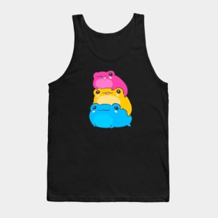 Celebrating Diversity: The Pansexual Flag Color Frog - A Subtle LGBTQ Aesthetic Showcasing Queer Pride Tank Top